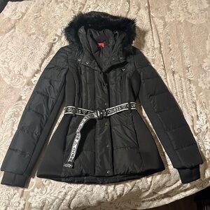 Guess Winter Coat with Belt and Hood